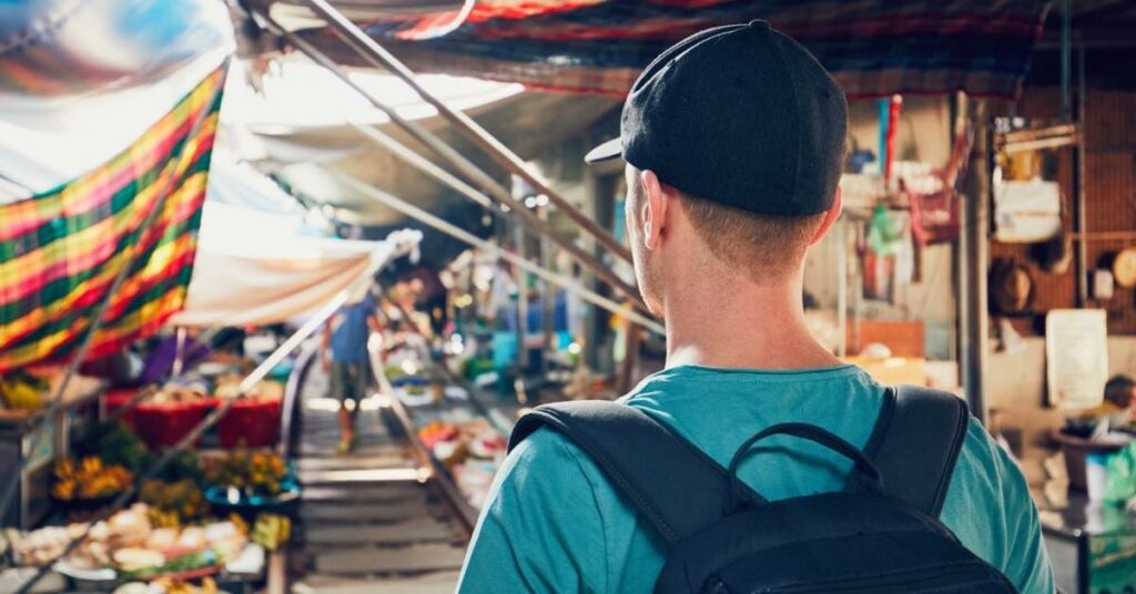 tourist on the-railway market